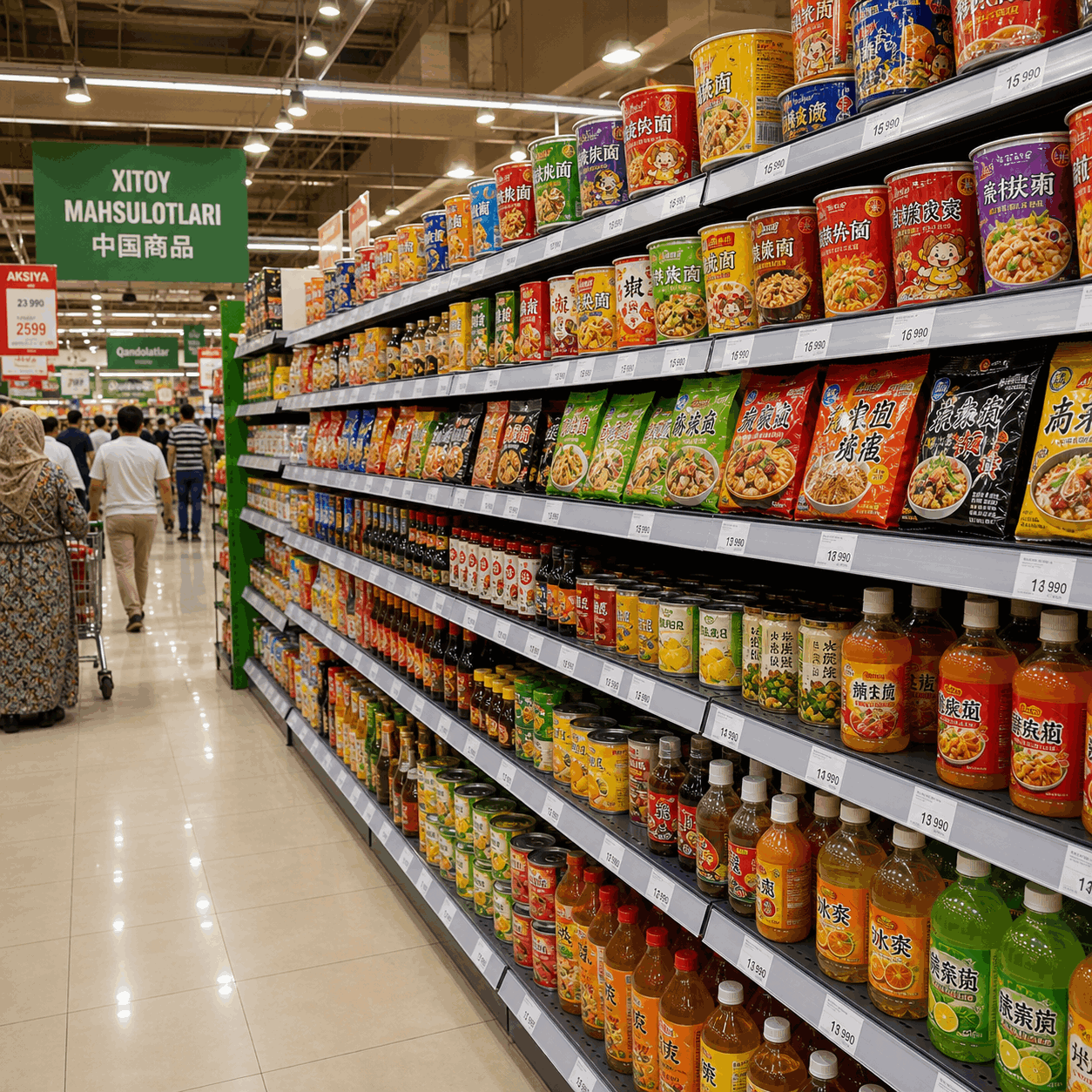 Экспорт продуктов питания из Китая в Узбекистан в 2025–2026 годах