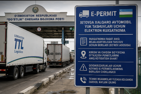 Uzbekistan Shifts E-permit Issuance for Transports to China to an "On-Demand" Principle